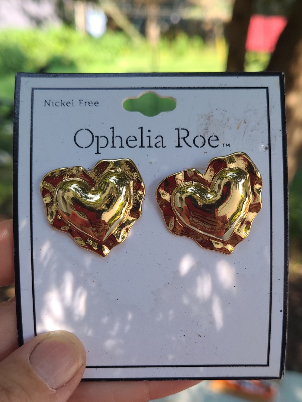 Ophelia Roe Gold Heart Stud Earrings